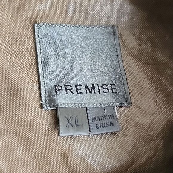 Premise Brown Linen Blend Jacket L / XL NWT - Picture 5 of 8